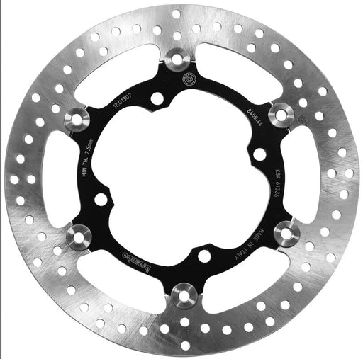 Brembo BRAKE ROTOR FLOATING SERIE ORO PRIME LINE - Black, Silver, Stainless Steel, Two Piece (Floating) - 78B40844