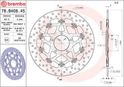 Brembo BRAKE ROTOR FLOATING SERIE ORO PRIME LINE - Black, Silver, Stainless Steel, Two Piece (Floating) - 78B40845