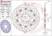 Brembo BRAKE ROTOR FLOATING SERIE ORO PRIME LINE - Black, Silver, Stainless Steel, Two Piece (Floating) - 78B40847