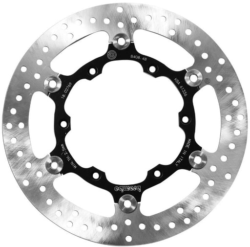 Brembo BRAKE ROTOR FLOATING SERIE ORO PRIME LINE - Black, Silver, Stainless Steel, Two Piece (Floating) - 78B40848