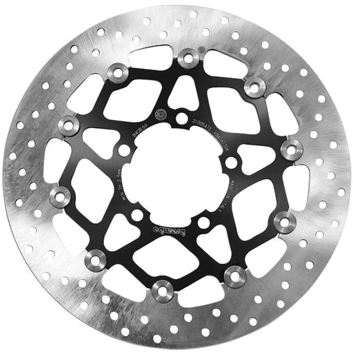 Brembo BRAKE ROTOR FLOATING SERIE ORO PRIME LINE - Black, Silver, Stainless Steel, Two Piece (Floating) - 78B40859