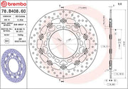 Brembo BRAKE ROTOR FLOATING SERIE ORO PRIME LINE - Black, Silver, Stainless Steel, Two Piece (Floating) - 78B40860