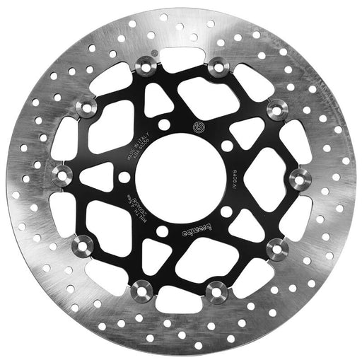Brembo BRAKE ROTOR FLOATING SERIE ORO PRIME LINE - Black, Silver, Stainless Steel, Two Piece (Floating) - 78B40861