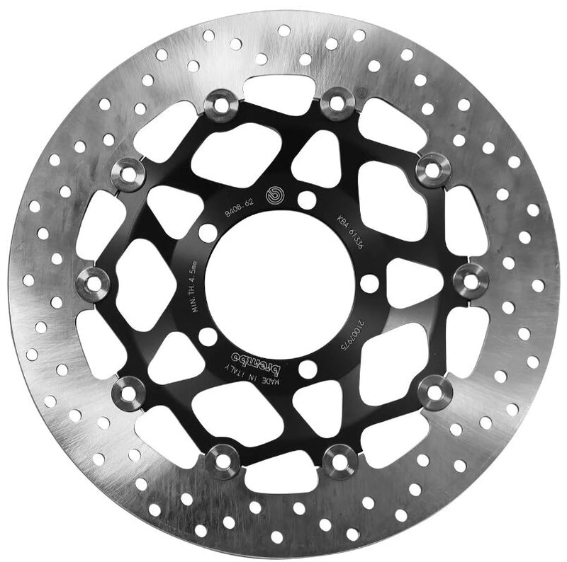 Brembo BRAKE ROTOR FLOATING SERIE ORO PRIME LINE - Black, Silver, Stainless Steel, Two Piece (Floating) - 78B40862