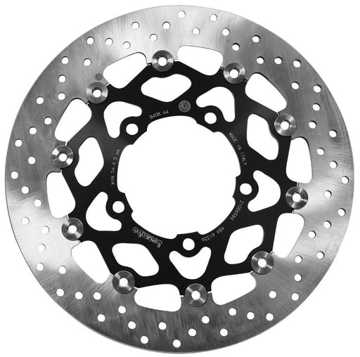 Brembo BRAKE ROTOR FLOATING SERIE ORO PRIME LINE - Black, Silver, Stainless Steel, Two Piece (Floating) - 78B40864