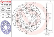 Brembo BRAKE ROTOR FLOATING SERIE ORO PRIME LINE - Black, Silver, Stainless Steel, Two Piece (Floating) - 78B40864