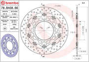 Brembo BRAKE ROTOR FLOATING SERIE ORO PRIME LINE - Black, Silver, Stainless Steel, Two Piece (Floating) - 78B40866