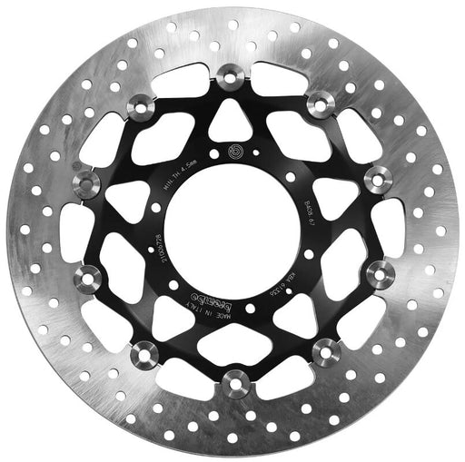 Brembo BRAKE ROTOR FLOATING SERIE ORO PRIME LINE - Black, Silver, Stainless Steel, Two Piece (Floating) - 78B40867