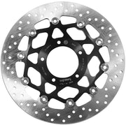 Brembo BRAKE ROTOR FLOATING SERIE ORO PRIME LINE - Black, Silver, Stainless Steel, Two Piece (Floating) - 78B40868