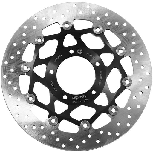 Brembo BRAKE ROTOR FLOATING SERIE ORO PRIME LINE - Black, Silver, Stainless Steel, Two Piece (Floating) - 78B40868
