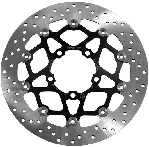 Brembo BRAKE ROTOR FLOATING SERIE ORO PRIME LINE - Black, Silver, Stainless Steel, Two Piece (Floating) - 78B40869