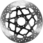 Brembo BRAKE ROTOR FLOATING SERIE ORO PRIME LINE - Black, Silver, Stainless Steel, Two Piece (Floating) - 78B40870