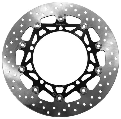 Brembo BRAKE ROTOR FLOATING SERIE ORO PRIME LINE - Black, Silver, Stainless Steel, Two Piece (Floating) - 78B40872