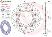 Brembo BRAKE ROTOR FLOATING SERIE ORO PRIME LINE - Black, Silver, Stainless Steel, Two Piece (Floating) - 78B40872