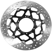 Brembo BRAKE ROTOR FLOATING SERIE ORO PRIME LINE - Black, Silver, Stainless Steel, Two Piece (Floating) - 78B40876
