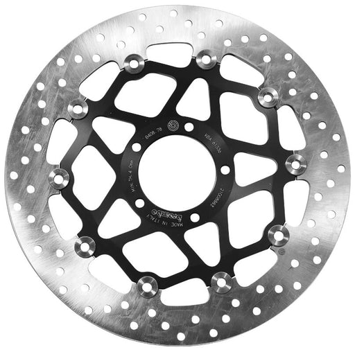 Brembo BRAKE ROTOR FLOATING SERIE ORO PRIME LINE - Black, Silver, Stainless Steel, Two Piece (Floating) - 78B40878