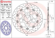 Brembo BRAKE ROTOR FLOATING SERIE ORO PRIME LINE - Black, Silver, Stainless Steel, Two Piece (Floating) - 78B40878