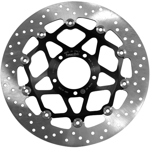 Brembo BRAKE ROTOR FLOATING SERIE ORO PRIME LINE - Black, Silver, Stainless Steel, Two Piece (Floating) - 78B40880