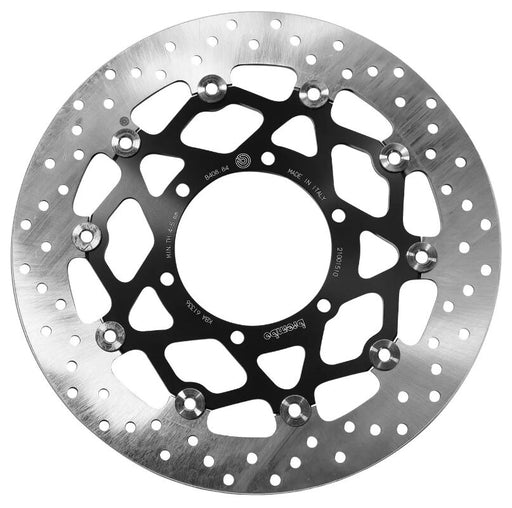 Brembo BRAKE ROTOR FLOATING SERIE ORO PRIME LINE - Black, Silver, Stainless Steel, Two Piece (Floating) - 78B40884