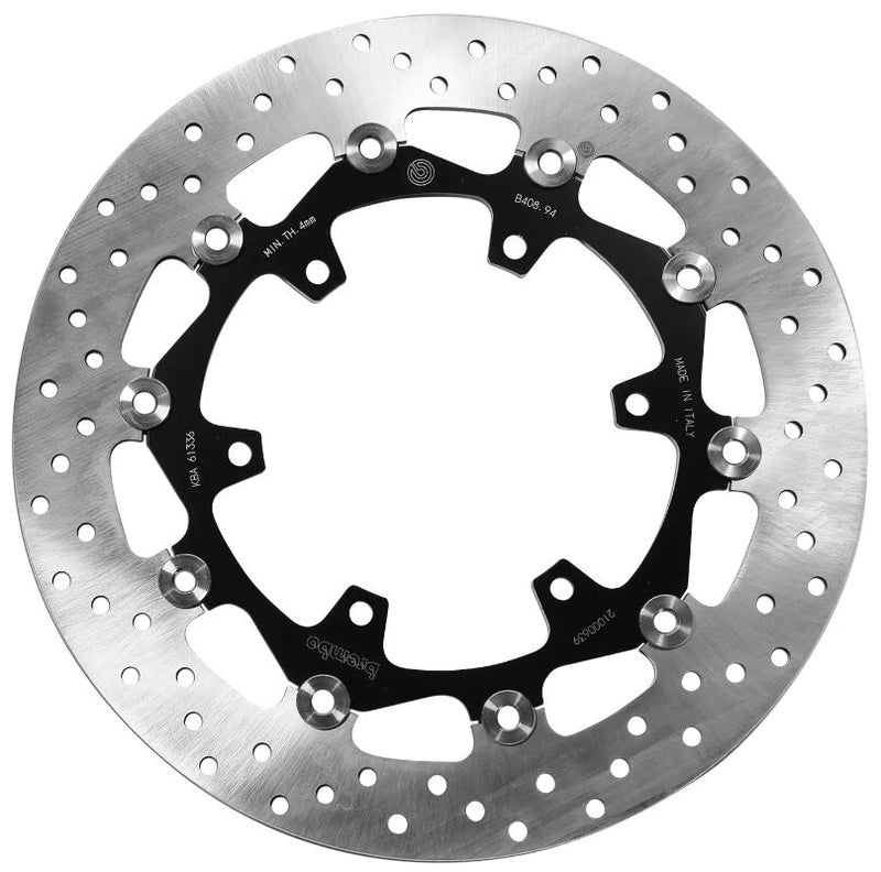 Brembo BRAKE ROTOR FLOATING SERIE ORO PRIME LINE - Black, Silver, Stainless Steel, Two Piece (Floating) - 78B40894
