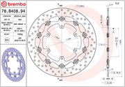 Brembo BRAKE ROTOR FLOATING SERIE ORO PRIME LINE - Black, Silver, Stainless Steel, Two Piece (Floating) - 78B40894