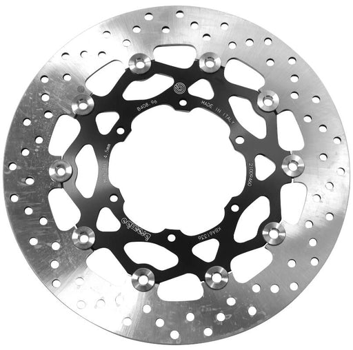Brembo BRAKE ROTOR FLOATING SERIE ORO PRIME LINE - Black, Silver, Stainless Steel, Two Piece (Floating) - 78B40896
