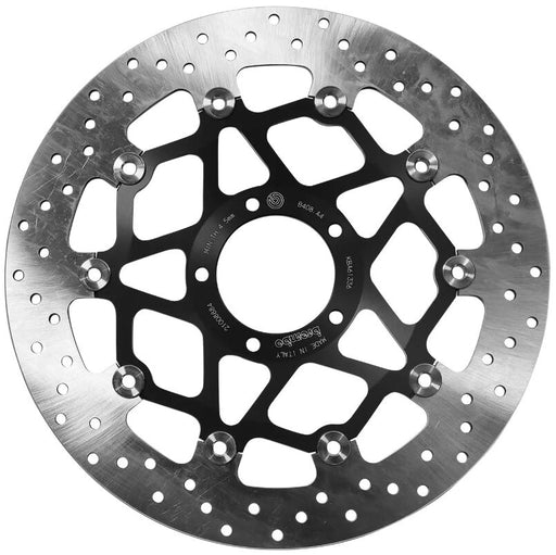 Brembo BRAKE ROTOR FLOATING SERIE ORO PRIME LINE - Black, Silver, Stainless Steel, Two Piece (Floating) - 78B408A4
