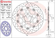 Brembo BRAKE ROTOR FLOATING SERIE ORO PRIME LINE - Black, Silver, Stainless Steel, Two Piece (Floating) - 78B408A4