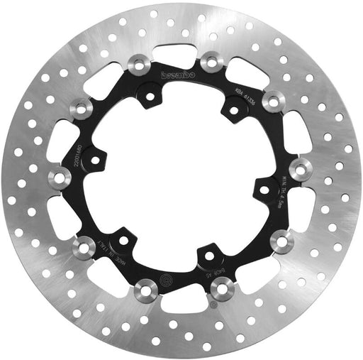 Brembo BRAKE ROTOR FLOATING SERIE ORO PRIME LINE - Black, Silver, Stainless Steel, Two Piece (Floating) - 78B408A5