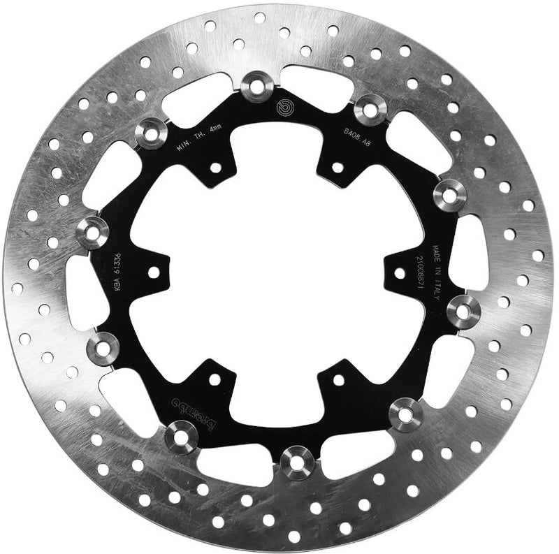 Brembo BRAKE ROTOR FLOATING SERIE ORO PRIME LINE - Black, Silver, Stainless Steel, Two Piece (Floating) - 78B408A8