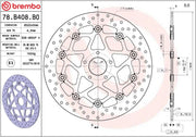 Brembo BRAKE ROTOR FLOATING SERIE ORO PRIME LINE - Black, Silver, Stainless Steel, Two Piece (Floating) - 78B408B0