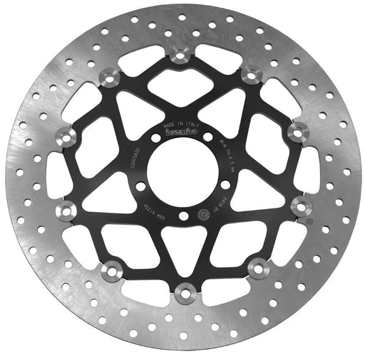 Brembo BRAKE ROTOR FLOATING SERIE ORO PRIME LINE - Black, Silver, Stainless Steel, Two Piece (Floating) - 78B408B1
