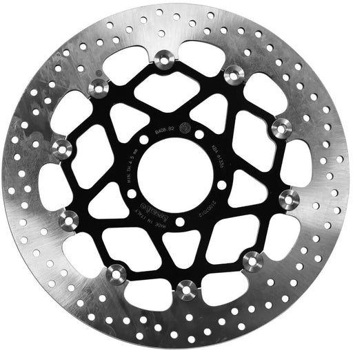 Brembo BRAKE ROTOR FLOATING SERIE ORO PRIME LINE - Black, Silver, Stainless Steel, Two Piece (Floating) - 78B408B2