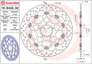 Brembo BRAKE ROTOR FLOATING SERIE ORO PRIME LINE - Black, Silver, Stainless Steel, Two Piece (Floating) - 78B408B2
