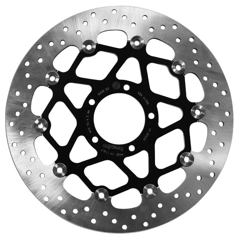 Brembo BRAKE ROTOR FLOATING SERIE ORO PRIME LINE - Black, Silver, Stainless Steel, Two Piece (Floating) - 78B408B3