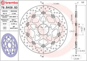 Brembo BRAKE ROTOR FLOATING SERIE ORO PRIME LINE - Black, Silver, Stainless Steel, Two Piece (Floating) - 78B408B3