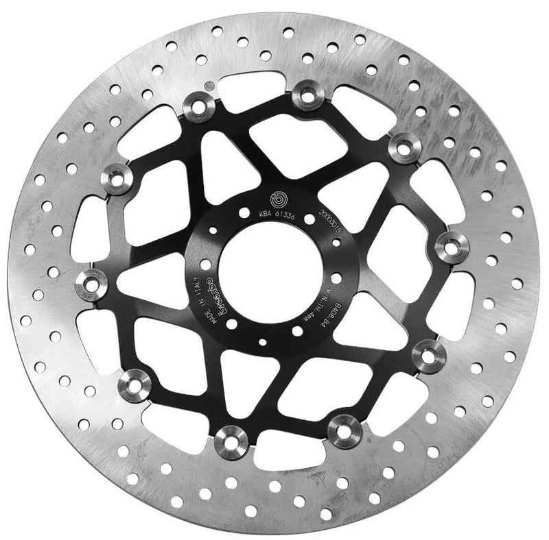 Brembo BRAKE ROTOR FLOATING SERIE ORO PRIME LINE - Black, Silver, Stainless Steel, Two Piece (Floating) - 78B408B4