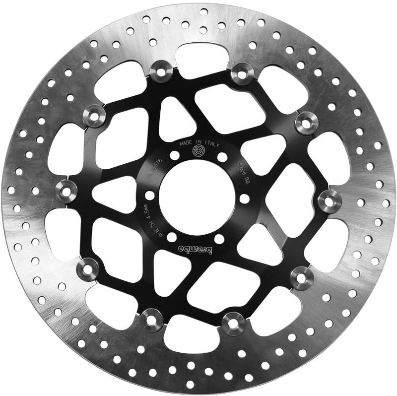 Brembo BRAKE ROTOR FLOATING SERIE ORO PRIME LINE - Black, Silver, Stainless Steel, Two Piece (Floating) - 78B408B8