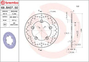 Brembo BRAKE ROTOR FIXED SERIE ORO PRIME LINE - Silver, Stainless Steel, One Piece (Fixed) - 68B40750