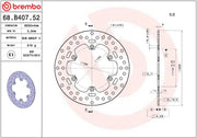 Brembo BRAKE ROTOR FIXED SERIE ORO PRIME LINE - Silver, Stainless Steel, One Piece (Fixed) - 68B40752
