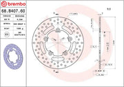 Brembo BRAKE ROTOR FIXED SERIE ORO PRIME LINE - Silver, Stainless Steel, One Piece (Fixed) - 68B40760