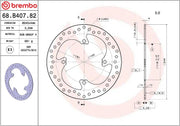 Brembo BRAKE ROTOR FIXED SERIE ORO PRIME LINE - Silver, Stainless Steel, One Piece (Fixed) - 68B40782