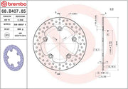 Brembo BRAKE ROTOR FIXED SERIE ORO PRIME LINE - Silver, Stainless Steel, One Piece (Fixed) - 68B40785
