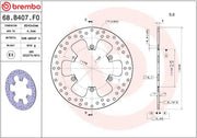 Brembo BRAKE ROTOR FIXED SERIE ORO PRIME LINE - Silver, Stainless Steel, One Piece (Fixed) - 68B407F0