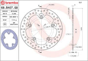 Brembo BRAKE ROTOR FIXED SERIE ORO PRIME LINE - Silver, Stainless Steel, One Piece (Fixed) - 68B407G9