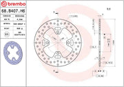 Brembo BRAKE ROTOR FIXED SERIE ORO PRIME LINE - Silver, Stainless Steel, One Piece (Fixed) - 68B407H6