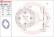 Brembo BRAKE ROTOR FIXED SERIE ORO PRIME LINE - Silver, Stainless Steel, One Piece (Fixed) - 68B407J1