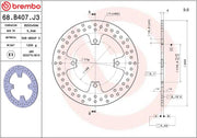 Brembo BRAKE ROTOR FIXED SERIE ORO PRIME LINE - Silver, Stainless Steel, One Piece (Fixed) - 68B407J3