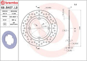 Brembo BRAKE ROTOR FIXED SERIE ORO PRIME LINE - Silver, Stainless Steel, One Piece (Fixed) - 68B407L9