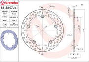 Brembo BRAKE ROTOR FIXED SERIE ORO PRIME LINE - Silver, Stainless Steel, One Piece (Fixed) - 68B407N1